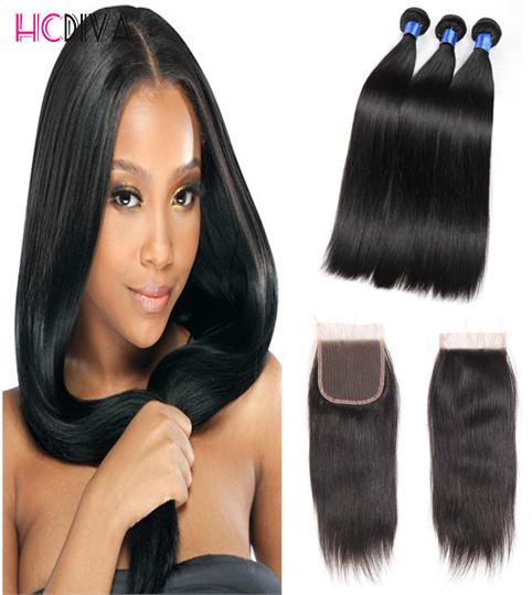 7A Hot Selling Unprocessed Mink Brazilian Virgin Human Hair Lace Closure 3 Bundles Human Hair Weave Wet And Weave Dyeable Cheap Wholesale