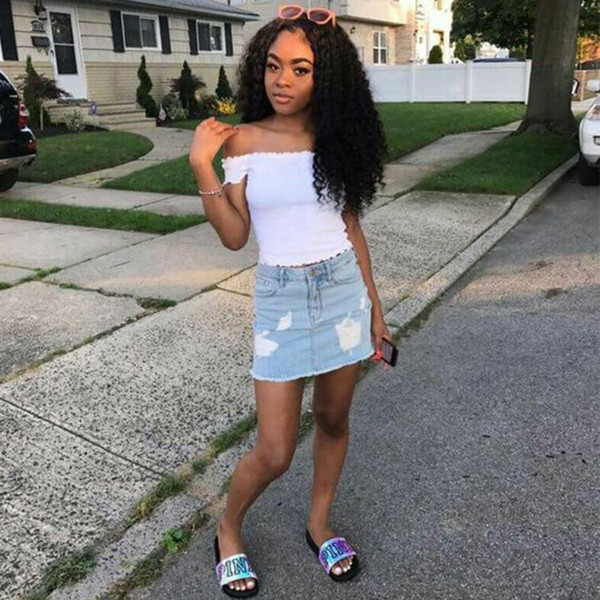 U CAN HAIR Curly Non Remy Human Hair 3 Bundles With Lace Closure Brazilian Hair Weave