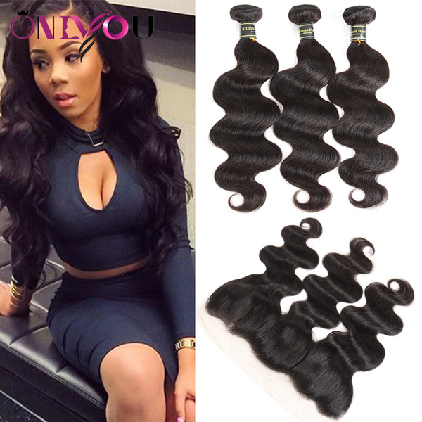 Brazilian Body Wave Human Hair Weave Bundles with Lace Frontal Closure Flash Deals Remy Hair Extensions Wholesale Hair Weaving Double Wefts