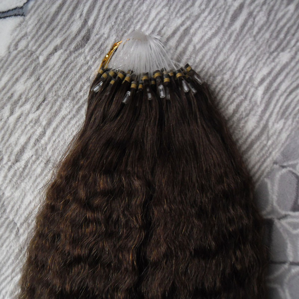 Coarse yaki Human Hair micro loop 1g kinky straight Micro Loop Hair Extensions 100g Apply Natural Micro Link Hair Extensions Human