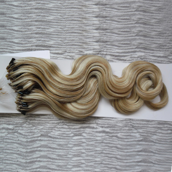 Brazilian micro ring loop hair extensions Body Wave micro loop human hair extensions 100g/pc Micro Link Hair Extensions Human