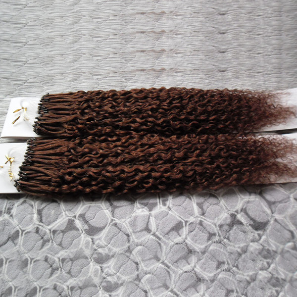 Malaysian virgin hair Pro-bonded Micro-Loop Micro Rings Links Hair Extension 200g curly micro loop hair extensions