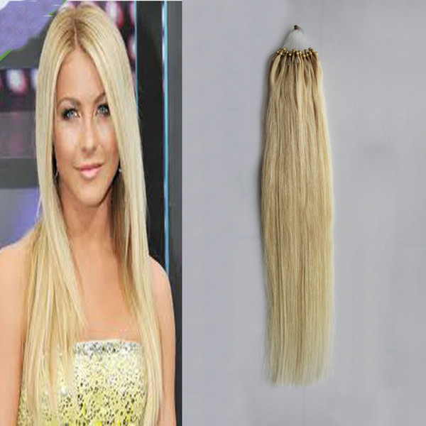 Micro Ring Human Bleach Blonde Hair Extensions Micro Loop Hair Extensions 100g Bleach Blonde Virgin Micro Loop Hair Extensions