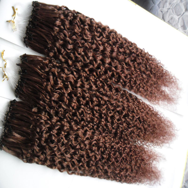 Micro ring hair extension 300g Brazilian virgin afro kinky curly human hair extensions micro loop 1g/S Micro Ring Machine Made Remy Hair