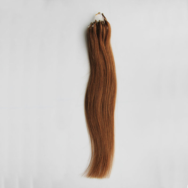 100% Human Hair 1g/Stand 100pieces 100% Human Micro Bead Links Remy Hair Straight Extensions