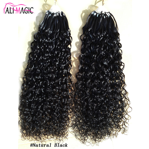 Micro Ring Hair Extensions 1g/Stand 100pieces Machine Made Remy Micro Bead Hair Loop Human Hair 12