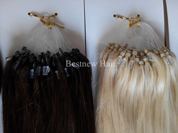 LUMMY Remy Micro Ring/Loop 100% INDIAN Human Hair Extensions 16