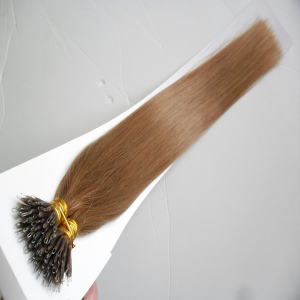 Remy Micro Beads Hair Extensions In Nano Ring Links Human Hair Straight 100g micro bead extensions