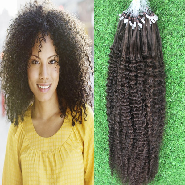 Micro loop human hair extensions 100g mongolian kinky curly hair micro loop 1g curly 100g micro ring loop hair extensions