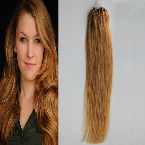 Brazilian Virgin Remy Hair Micro Loop Hair Extensions Straight 100g Micro Link Human Hair Extensions