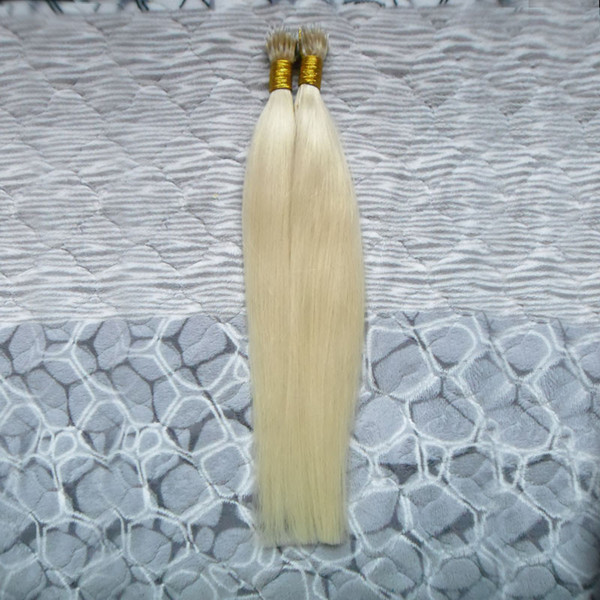 Brazilian Virgin Hair Straight Remy Nano Ring Links Human Hair Extensions 100g/pc Bleach blonde Micro Bead Links Hair Extensions