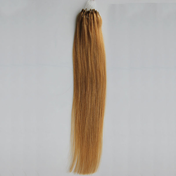 Strawberry Blonde 7a Micro Loop Brazilian Extensions 100g 100s Micro Loop Hair Extensions Straight Micro links Hair Extension Human hair