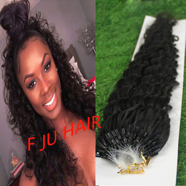 100s Micro Loop Human Hair Extensions 100g Micro Bead Hair Extensions Kinky Curly Micro Loop Hair Extensions