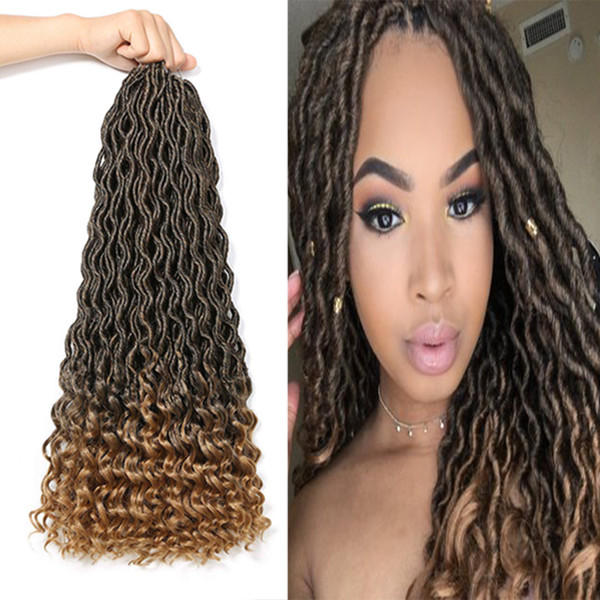 Crochet Twist Curly Synthetic Faux Locs for braiding Crochet Hair Extensions with 14 and 18inch 24 strands/piece