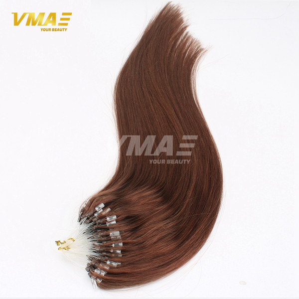 10 Colors Loop Hair Extensions 100Pcs Pack Silky Straight Brazilian Remy Human Hair Micro Ring Links Hair Extensions On Sale