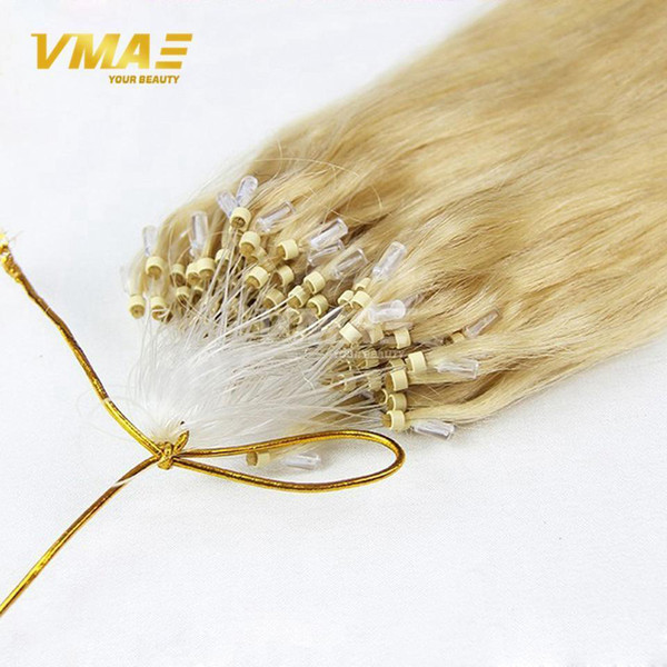 Top Grade Loop Hair 1g/strand 100g/Pack Fuller long Straight Human Micro Ring Hair Extensions Brazilian Fusion Keratin Human Hair