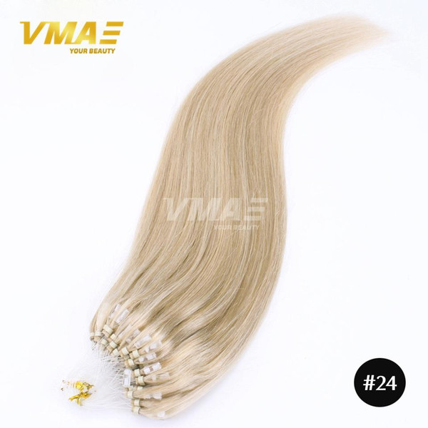 micro loop hair extensions 100pcs pack silky straight 0.5g/strand 50g/lot brazilian human hair micro ring links hair extensions
