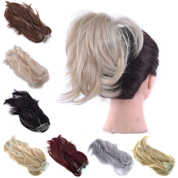 Variable Flexible Receiving Horsetail Metal Carding Horsetai Ponytails Clip Ponytail Hair Extension Horsetail Pony Tail Hairpiece 30CM,12