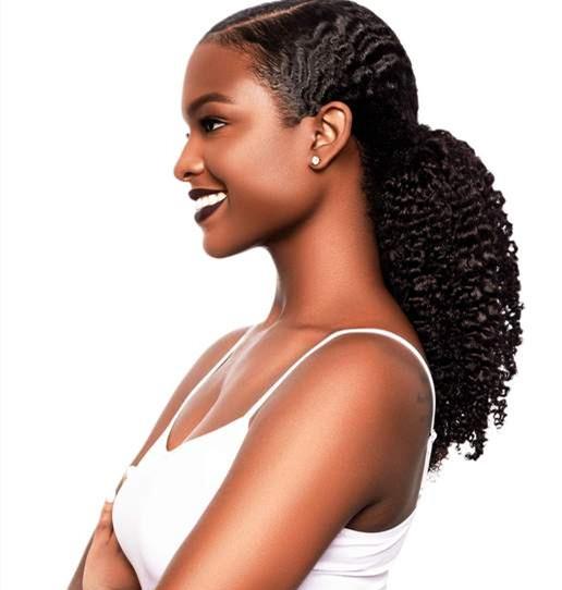 Ponytail natural hair kinky curly clip in remy human hair ponytail extensions for black women 140g black brown free ship