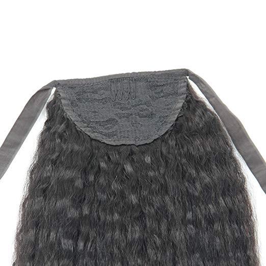 Coarse Yaki Kinky straight women Pony tail 1pcs 14