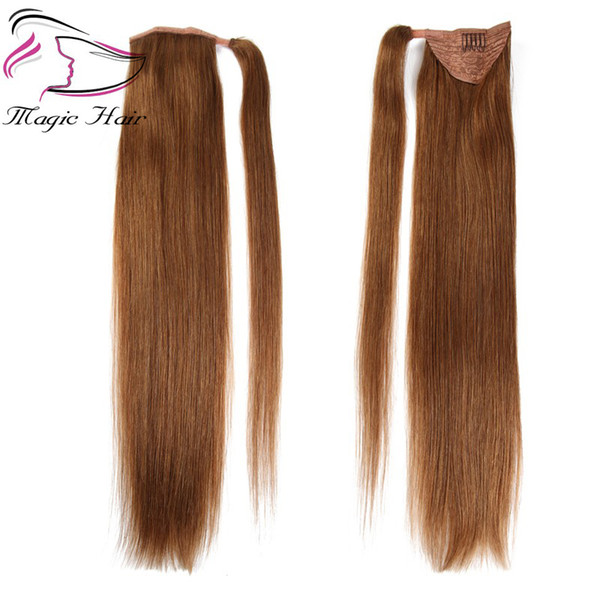 Evermagic Ponytail Human Hair Remy Straight European Ponytail Hairstyle 70g 100% Natural Hair Clip in Extensions