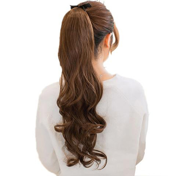 Evermagic Wrap Around Ponytail Claw Jaw in Hair Pieces Wavy Brazilian Remy Hair 100g Per Pack Human Hair Extensions