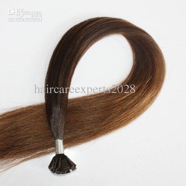 Remy human hair extensions 1g /s 100g/pack Indian remy Italian keratin flat tip hair extensions 16