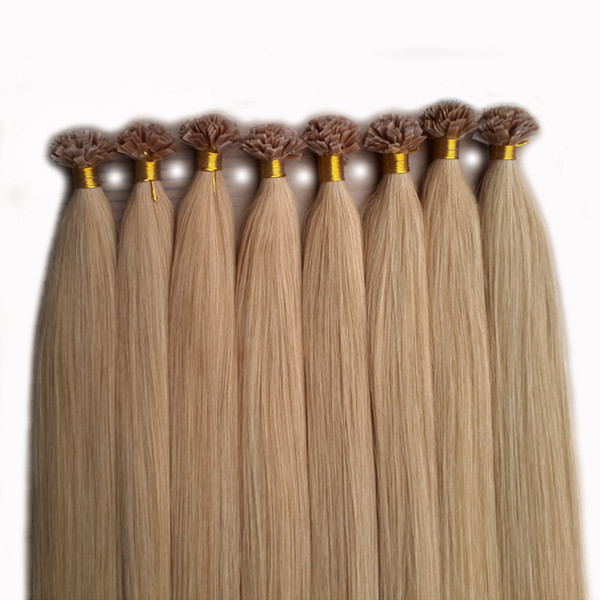 Fusion Remy Human Hair Extensions Prebonded Italian Keratin Nail Tip Flat tip 100s/pcs 14