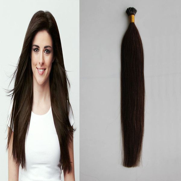 i-tip hair extensions 1g/s 100g Straight Fusion Hair I Tip Stick Tip Keratin Machine Made Remy Pre Bonded Human Hair Extension