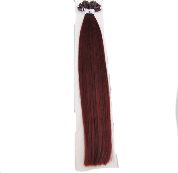 Promotion Double Drawn 200Gram Indian Straight Human Hair Keratin Hair Extensions Nail U Tip Hair 16''18''20''22'' 24''