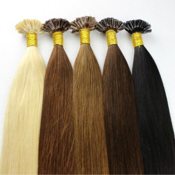 ELIBESS HAIR- cheap Brazilian virgin remy U tip human hair extensions 0.8g/strand 200 strands/lot #1#2#4#6#60#613 colors available