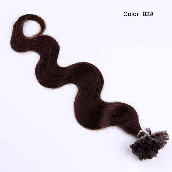 8A 100% Human Hair Nail /U Tip Hair 1g/strands 100 strands/lot Body wave Human Hair Extensions