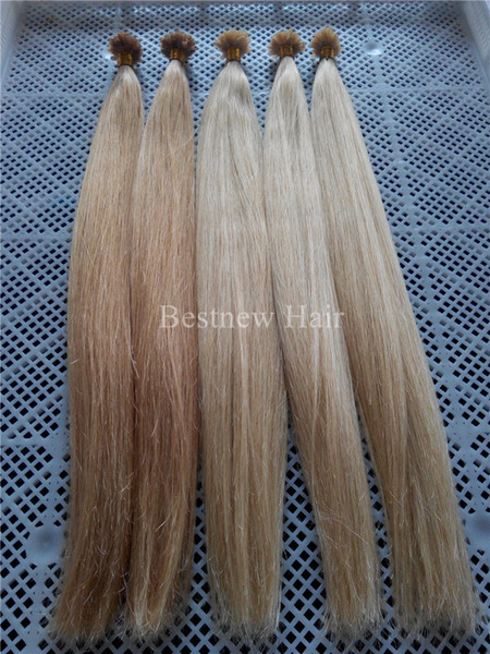 LUMMY Keratin Nail U Tips INDIAN REMY Hair Extensions 18