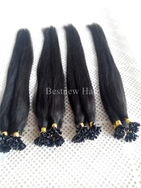 100g 18inch 20inch 22inch 1g/s Keratin U Tip Prebonded Hair Extensions Indian Remy Human Straight Nail Tip Hair