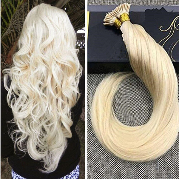 Human Hair I tip Extensions 613#color I Tip Fusion Prebonded Hair Extensions Stick Keratin I Tip Hair 100g