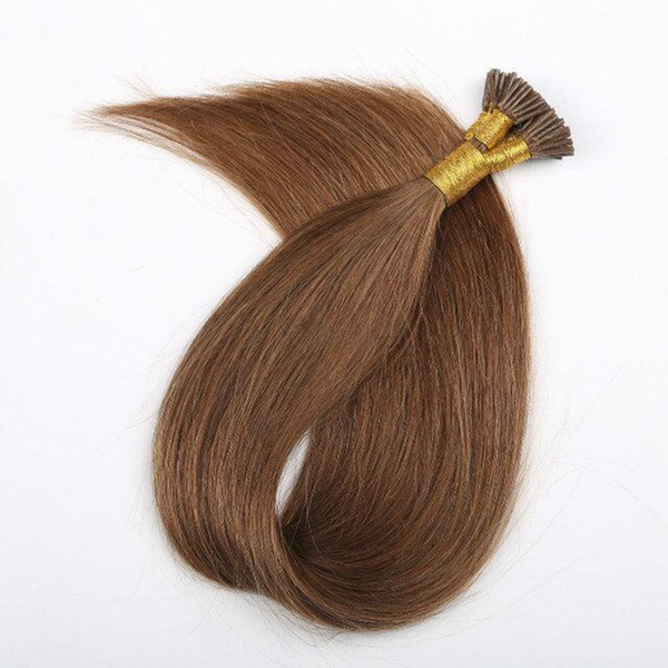 Ash Blond #18 Pre bonded Keratin I Tip Hair Extensions 1g Per Strand 100g 100strand Brazilian Human Hair Stick Tip Hair Extensions