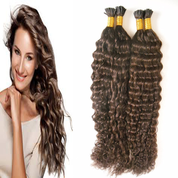 I Tip Hair Extensions 200g deep wave Keratin Human Hair On Capsule Real Hair 10