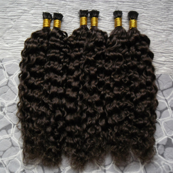 Afro Kinky Curly Keratin Human Hair Extensions 1g I Tip Human Hair Natural on Capsules 300s kinky Curly Keratin Stick Tip Hair Extensions