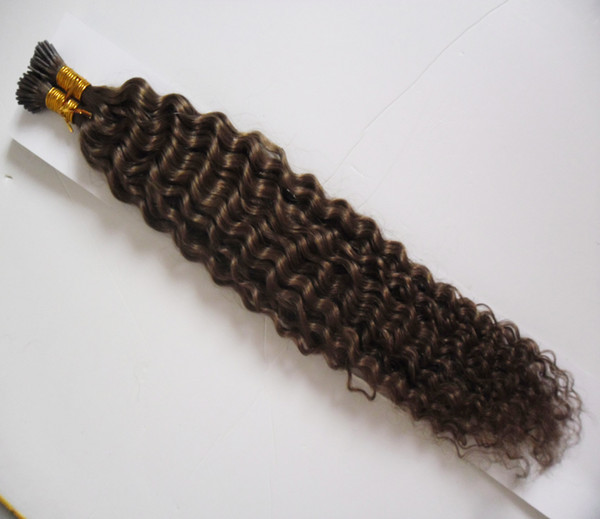 Kinky Curly I Tip Hair Extension Human Hair 100g 100s Pre Bonded keratin stick tip hair extensions 10