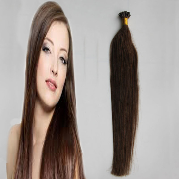 Fusion i tip hair extensions 1g/s 100g Straight Human Pre Bonded Fusion Hair I Tip Stick Keratin Double Drawn Remy Hair Extension