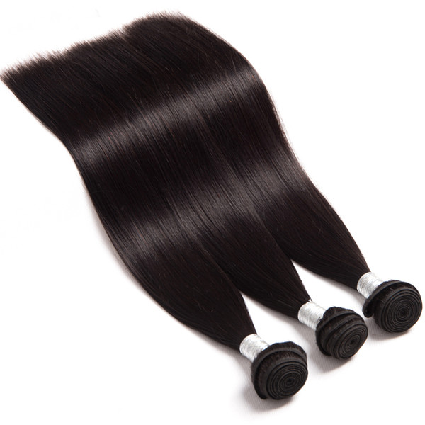 Lucky Queen Malaysian Virgin Human Hair Straight Unprocessed Remy Hair Weaves Double Wefts 100g Bundle 3bundle lot Can be Dyed