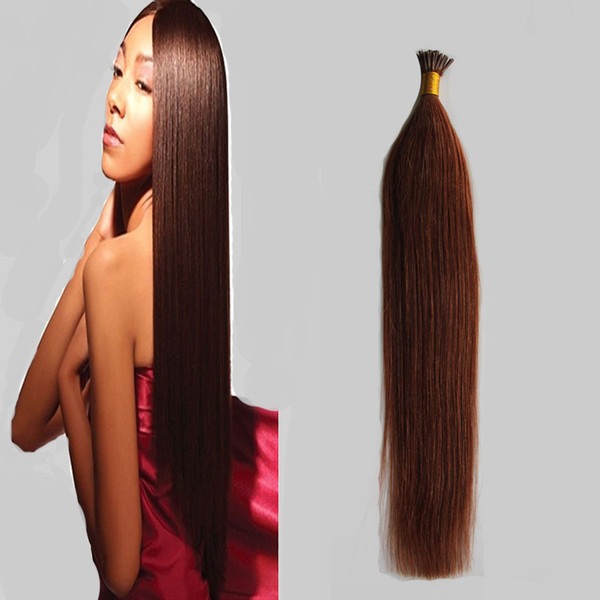 Fusion Hair Extensions Straight Pre Bonded Human Hair 100g Remy I Tip Human Hair Extension On Capsule