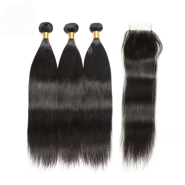 Grade 8A Products Malaysian Peruvian Brazilian Virgin Hair Straight Brazilian Straight Human Hair Bundles Mink Brazilian Hair Weave Bundles