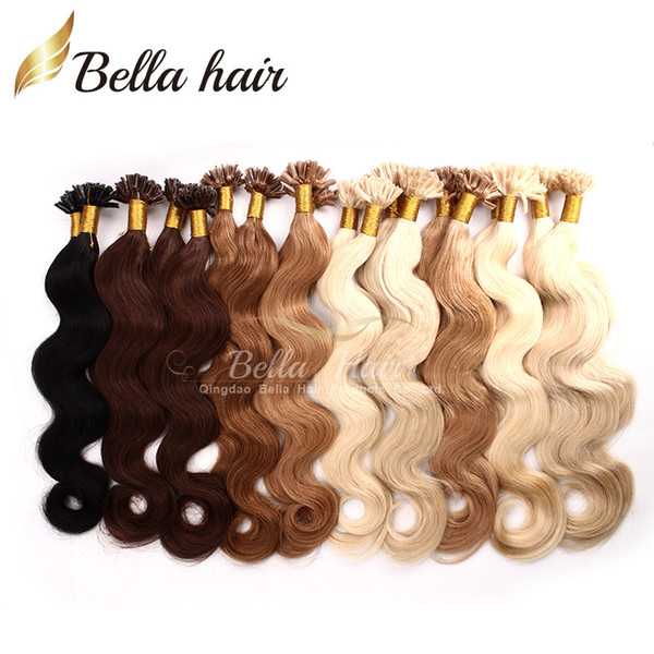 TOP grade 1g/strand 100g/set Indian Italian keratin Nail U tip hair extensions 18