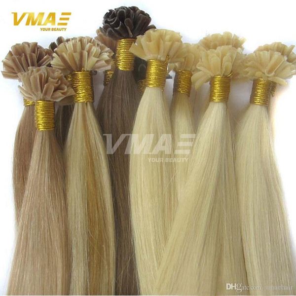 100g Hair Extensions Fusion Hair Extensions Keratin Nail Straight Virgin Hair Straight Hairpiece U Nail Tip Hairpiece Extensions Brazilian