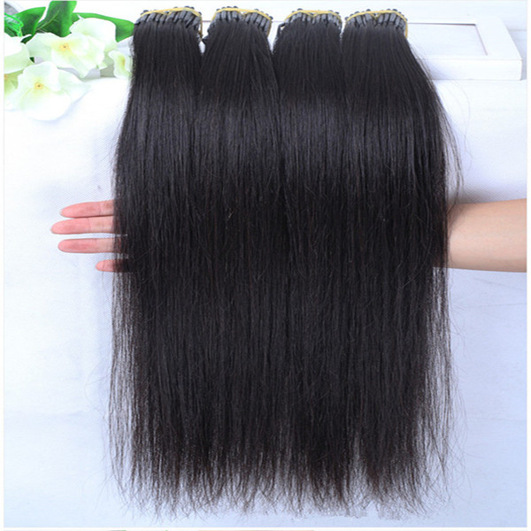 1 lot =10 pieces Pre Bonded Flat Tip Hair Extensions 8-30 inch Malaysian Brazilian Peruvian Human Hair 8A grade