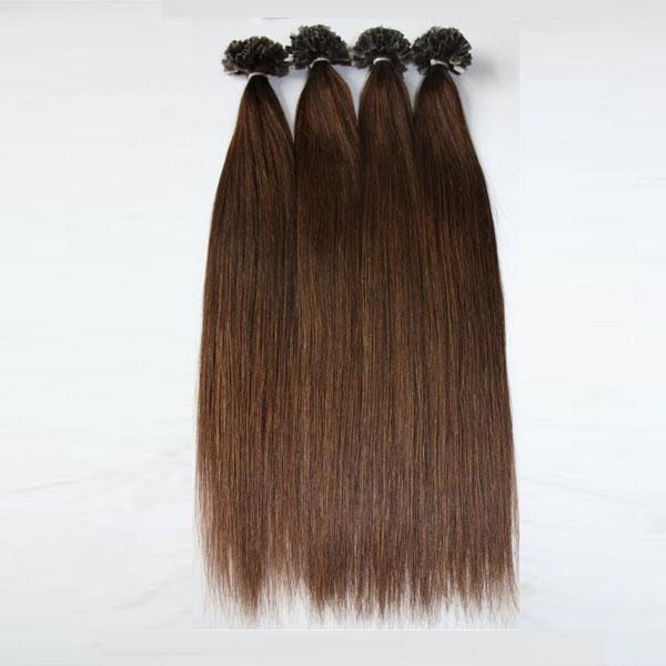 CE Ceitification wholesale factory direct free sample Brizilian virgin human Hair natural color Flat tip hair extensions