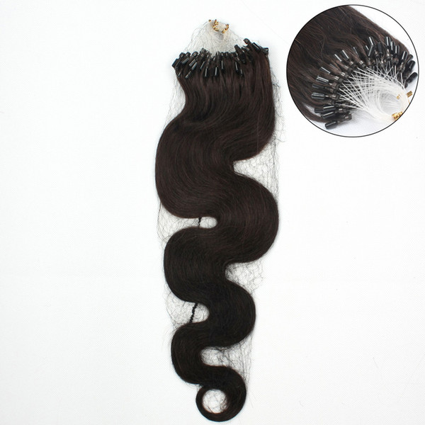 Wholesale cheap loop micro ring hair extensions 1g/pcs body wave remy human hair extensions 100g/pack prebonded hair