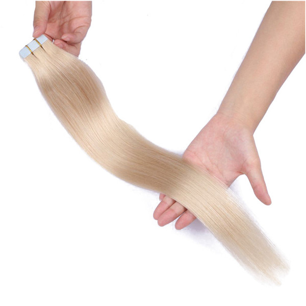 Skin Weft Tape In Human Hair Extensions 100% Brazilian Silky Straight Natural Hair Extensions 40 Pieces 100g G-EASY