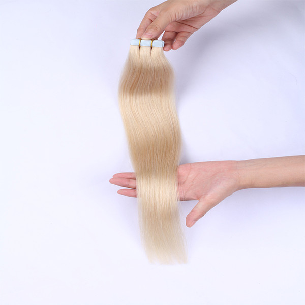 Indian Tape in Human Hair Extensions Straight Tape ins 40pcs Double Drawn Remy Hair 8-22inch G-EASY